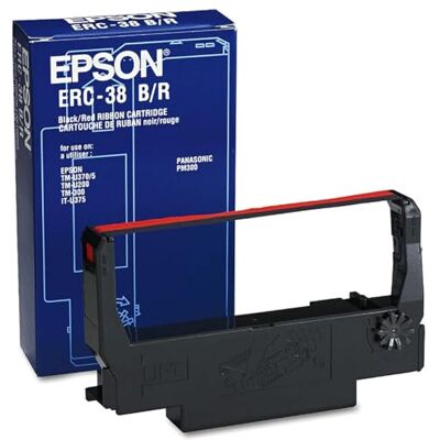 Epson Ruban ERC-38 pour TM300A 300B Noir/rouge Epson Ruban ERC-38 pour TM300A 300B Noir/rouge