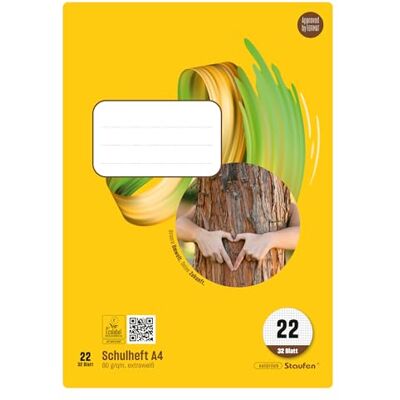 Staufen Cahier d'école Style 5 cahiers de 32 feuilles chacun, format A4, linéature 22 (quadrillage de 5 mm), papier 80 g/m² Staufen Cahier d'école Style 5 cahiers de 32 feuilles chacun, format A4, linéature 22 (quadrillage de 5 mm), papier 80 g/m²