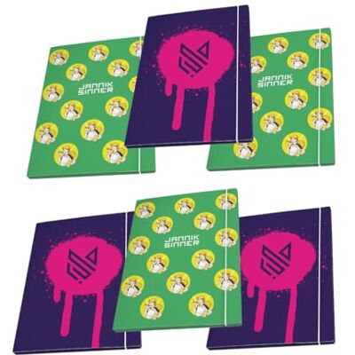 Pigna Lot de 6 dossiers 3 volets, Jannik Sinner by Pigna Lot de 6 dossiers 3 volets, Jannik Sinner by