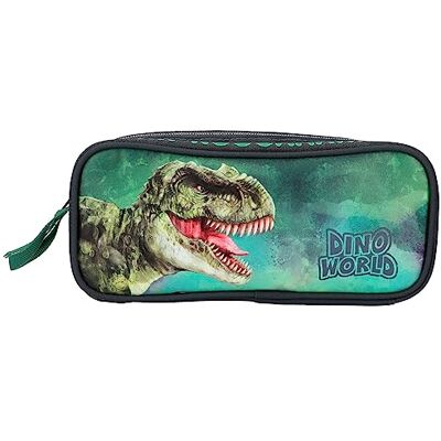 Depesche 12508 Dino World Design de Dinosaure, Pochette à Crayons sans Contenu avec 2 Compartiments, Caricature, Noir Depesche 12508 Dino World Design de Dinosaure, Pochette à Crayons sans Contenu avec 2 Compartiments, Caricature, Noir