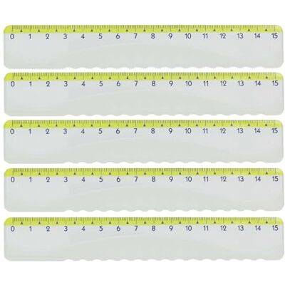 KUM AZ228.04.16-G Règle Style Highlight, 15 cm, Vert, avec bord ondulé, 5 pièces, matériel scolaire KUM AZ228.04.16-G Règle Style Highlight, 15 cm, Vert, avec bord ondulé, 5 pièces, matériel scolaire