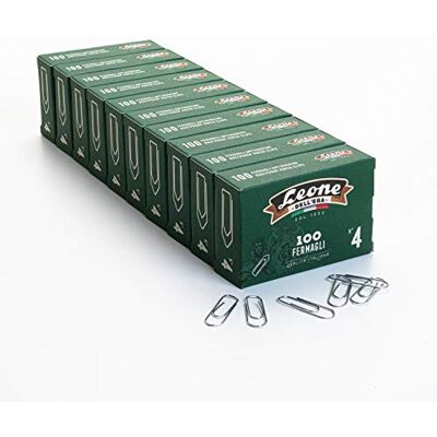 Dell Lot de 1000 fermoirs galvanisés n° 4 – 32 mm – Queue de 10 boîtes de 100 pièces. – Fabriqué en Italie Dell Lot de 1000 fermoirs galvanisés n° 4 – 32 mm – Queue de 10 boîtes de 100 pièces. – Fabriqué en Italie