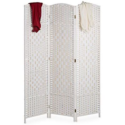 Relaxdays Paravent intérieur, 3 Parties, HxL 170 x 120 cm, séparateur Pliable, Bois & Corde Papier, Brise-Vue, Blanc, 1 élément Relaxdays Paravent intérieur, 3 Parties, HxL 170 x 120 cm, séparateur Pliable, Bois & Corde Papier, Brise-Vue, Blanc, 1 élément