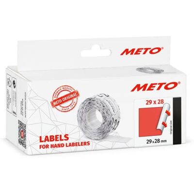 Étiquettes METO - Fluorescent rouge - 3 lignes - Pour METO Classic XL - Étiquettes Étiquettes METO - Fluorescent rouge - 3 lignes - Pour METO Classic XL - Étiquettes