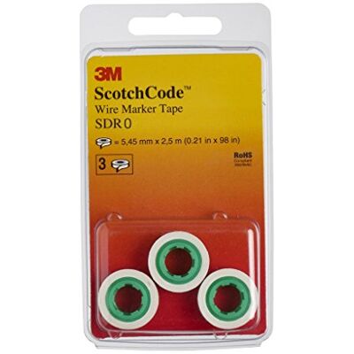 3M 3 m Scotchcode Sdr-0 Câble marqueur recharge Rouleaux, numéro 0 (lot de 3) 3M 3 m Scotchcode Sdr-0 Câble marqueur recharge Rouleaux, numéro 0 (lot de 3)