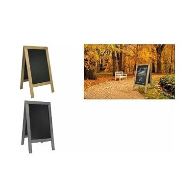 SECURIT Tableau sur Pied Double Face en Bois de Hêtre "Nature" Ardoise Pour Marqueur à Craie Liquide Pour Restaurant, Bar, Café, Boutique 54,5 x 80 cm Coloris Naturel SECURIT Tableau sur Pied Double Face en Bois de Hêtre "Nature" Ardoise Pour Marqueur à Craie Liquide Pour Restaurant, Bar, Café, Boutique 54,5 x 80 cm Coloris Naturel