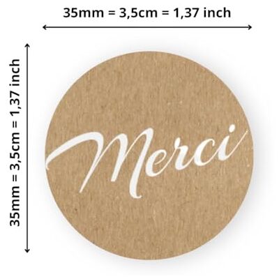 Avery 140 Etiquettes Merci Rondes Autocollantes 35 Mm Papier Recyclé Effet Kraft 4 Planches A4 De Stickers Remerciements Pour Mariage, Artisanat Et Fêtes Avery 140 Etiquettes Merci Rondes Autocollantes 35 Mm Papier Recyclé Effet Kraft 4 Planches A4 De Stickers Remerciements Pour Mariage, Artisanat Et Fêtes