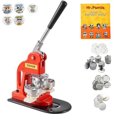 VEVOR Machine à boutons 58 mm 500 pièces Couvercle en tôle 250 pièces 250 pièces en plastique + 250 pièces en fer VEVOR Machine à boutons 58 mm 500 pièces Couvercle en tôle 250 pièces 250 pièces en plastique + 250 pièces en fer