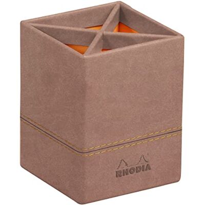 Rhodia 194528C Pot à Crayons Bois de Rose 8 x 8 x 11 cm Piqûres Sellier Orange Extérieur Simili Cuir Collection Home Office rama Organisation de Bureau & Rangement Design Rhodia 194528C Pot à Crayons Bois de Rose 8 x 8 x 11 cm Piqûres Sellier Orange Extérieur Simili Cuir Collection Home Office rama Organisation de Bureau & Rangement Design