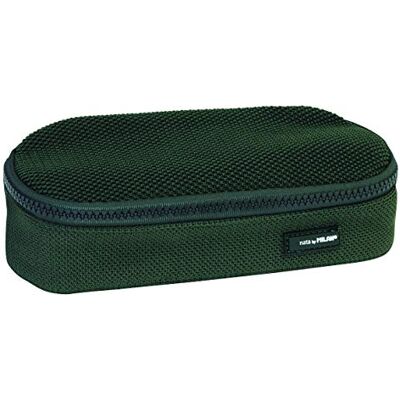 MILAN Trousse ovale Mini Knit Khaki Green Stuches, 20 cm, Vert MILAN Trousse ovale Mini Knit Khaki Green Stuches, 20 cm, Vert
