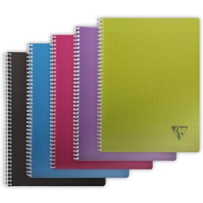 Clairefontaine 329116C Collection Linicolor Intensive Un Cahier à Spirale A4 21x29,7 cm 180 Pages Grands Carreaux Papier Blanc 90 g Couverture Polypro Transparent Couleur Aléatoire Clairefontaine 329116C Collection Linicolor Intensive Un Cahier à Spirale A4 21x29,7 cm 180 Pages Grands Carreaux Papier Blanc 90 g Couverture Polypro Transparent Couleur Aléatoire