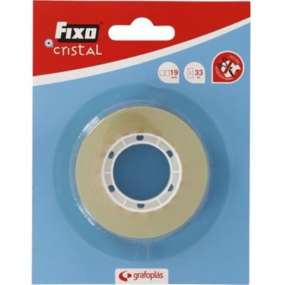 Grafoplás Fixo Verre Ruban adhésif grande transparence 19 mm x 33 m Finition parfaite Découpe facile Pas besoin de ciseaux Parfait matériel de papeterie pour l'école et le bureau Grafoplás Fixo Verre Ruban adhésif grande transparence 19 mm x 33 m Finition parfaite Découpe facile Pas besoin de ciseaux Parfait matériel de papeterie pour l'école et le bureau