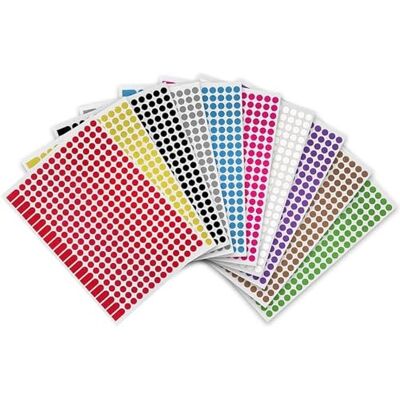 Avery 5880 Pastilles Autocollantes 8mm Imprimables Multicolores : Rose, Noir, Blanc, Marron, Violet, Gris, Doré, Rouge, Vert, Bleu Avery 5880 Pastilles Autocollantes 8mm Imprimables Multicolores : Rose, Noir, Blanc, Marron, Violet, Gris, Doré, Rouge, Vert, Bleu