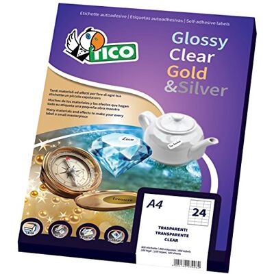 TICO GL4-3619 Étiquettes satinées, 36 x 19 mm, Doré TICO GL4-3619 Étiquettes satinées, 36 x 19 mm, Doré