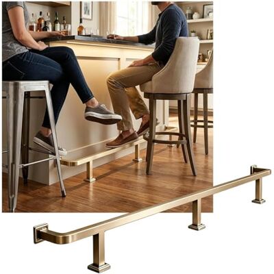 Cuccioletti CucCe Repose-pieds de bar Kit de repose-pieds de barre, repose-pieds brossé for intérieur et extérieur, restaurant, cuisine, bibliothèque, comptoir de café Cuccioletti CucCe Repose-pieds de bar Kit de repose-pieds de barre, repose-pieds brossé for intérieur et extérieur, restaurant, cuisine, bibliothèque, comptoir de café