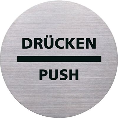 Helit h6271700 – Pictogramme Push Push, diamètre 115 mm/adhésif avec pad adhésif, en acier inoxydable Helit h6271700 – Pictogramme Push Push, diamètre 115 mm/adhésif avec pad adhésif, en acier inoxydable