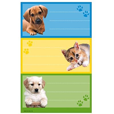 herlitz Etiquettes de livres"animaux", 78 x 41 mm 3 feuilles de 3 herlitz Etiquettes de livres"animaux", 78 x 41 mm 3 feuilles de 3