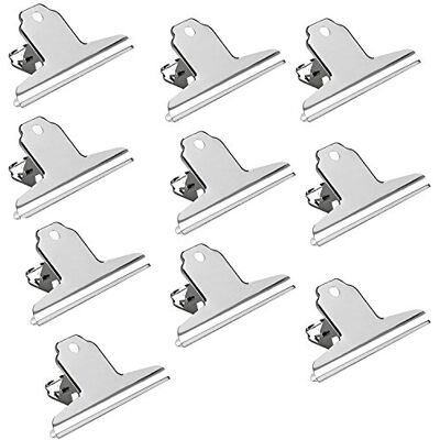 Alco -Albert 773S27 Lot de 10 pinces à lettres en métal nickelé 150 mm Alco -Albert 773S27 Lot de 10 pinces à lettres en métal nickelé 150 mm