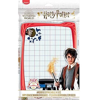 Maped Kit Ardoise Blanche Double Faces + 1 Porte-Accessoires + 1 Brosse + 1 Feutre Effaçable à Sec Noir Ardoise Flex Incassable Motif Harry Potter Officiel Maped Kit Ardoise Blanche Double Faces + 1 Porte-Accessoires + 1 Brosse + 1 Feutre Effaçable à Sec Noir Ardoise Flex Incassable Motif Harry Potter Officiel