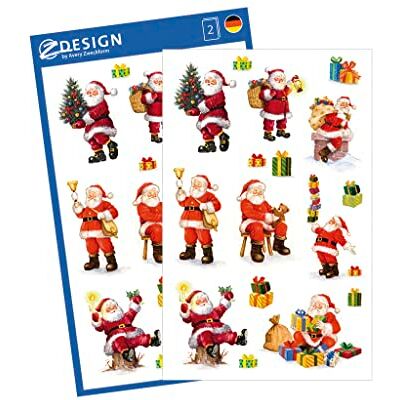 Avery Art. 52624 Lot de 2 planches de 8 autocollants de Noël en papier pailleté pour cartes de Noël Avery Art. 52624 Lot de 2 planches de 8 autocollants de Noël en papier pailleté pour cartes de Noël