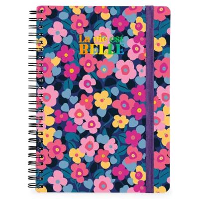 Legami Cahier à spirale ligné Maxi, Flowers, 21 x 29 cm pour le bureau, l’école, l’écriture, les notes à la maison, avec de jolis autocollants colorés Legami Cahier à spirale ligné Maxi, Flowers, 21 x 29 cm pour le bureau, l’école, l’écriture, les notes à la maison, avec de jolis autocollants colorés