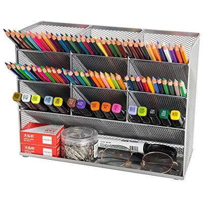 Vikmyer Organisateur de Bureau en Maille Boîte de Support de Stylo de Papeterie de Bureau Multifonctionnelle pour Support de Stockage de Fournitures Scolaires de Bureau à Domicile Vikmyer Organisateur de Bureau en Maille Boîte de Support de Stylo de Papeterie de Bureau Multifonctionnelle pour Support de Stockage de Fournitures Scolaires de Bureau à Domicile