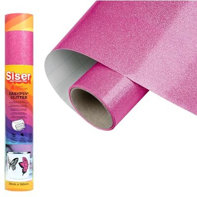 SISER EasyPSV Glitter Vinyle adhésif Permanent Glitterato Pink Flirt 150 x 30 cm, pour personnaliser les objets, idéal pour les applications intérieures et extérieures SISER EasyPSV Glitter Vinyle adhésif Permanent Glitterato Pink Flirt 150 x 30 cm, pour personnaliser les objets, idéal pour les applications intérieures et extérieures