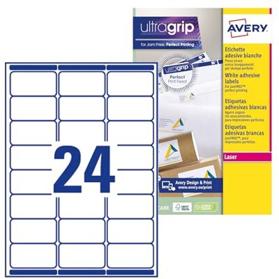 Avery Étiquettes Adresse Autocollantes Blanches 360 Pièces 63,5 x 33,9 mm L7159-15 Avery Étiquettes Adresse Autocollantes Blanches 360 Pièces 63,5 x 33,9 mm L7159-15