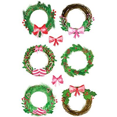 Avery 52295 Lot de 16 autocollants pour couronnes de Noël (fabriqués en Allemagne, décoration de Noël autocollante pour inscription, cadeaux) 2 feuilles/8 autocollants Avery 52295 Lot de 16 autocollants pour couronnes de Noël (fabriqués en Allemagne, décoration de Noël autocollante pour inscription, cadeaux) 2 feuilles/8 autocollants