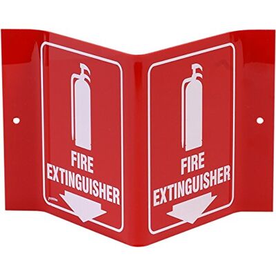 Brady blanc sur rouge couleur standard « L », légende « extincteur d'incendie (avec image) », blanc sur rouge, 1 Brady blanc sur rouge couleur standard « L », légende « extincteur d'incendie (avec image) », blanc sur rouge, 1