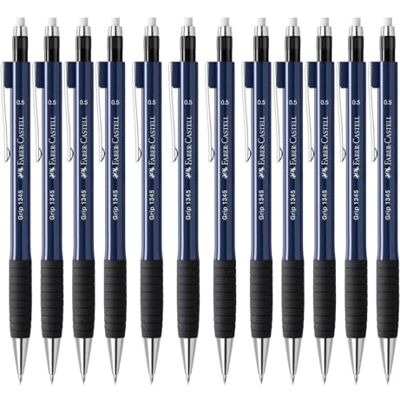 Faber-Castell 205265 Grip Porte-mines, bleu marine, 12 crayons, 0,5 mm, dureté B Faber-Castell 205265 Grip Porte-mines, bleu marine, 12 crayons, 0,5 mm, dureté B