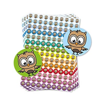 TimeTEX Lot de 352 autocollants « Chouette ». TimeTEX Lot de 352 autocollants « Chouette ».