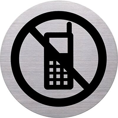 Helit H6271400 Pictogramme interdiction de téléphone portable Diamètre : 115 mm Autocollant avec tampon adhésif Acier inoxydable Helit H6271400 Pictogramme interdiction de téléphone portable Diamètre : 115 mm Autocollant avec tampon adhésif Acier inoxydable
