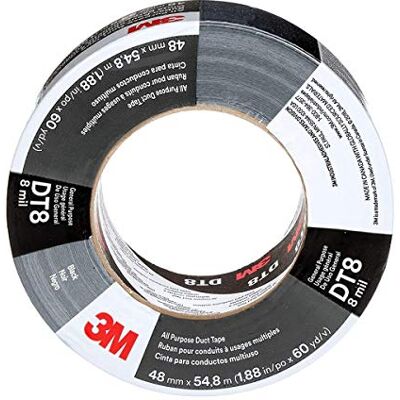 3M Ruban adhésif universel DT8, noir, 48 mm x 55 m, 0,2 mm, emballé individuellement, 48 mm x 55 m 3M Ruban adhésif universel DT8, noir, 48 mm x 55 m, 0,2 mm, emballé individuellement, 48 mm x 55 m