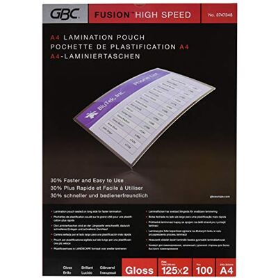 GBC 3747348 Lot de 100 Pochettes de plastification HighSpeed Transparent GBC 3747348 Lot de 100 Pochettes de plastification HighSpeed Transparent