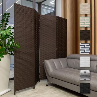 HEXIM Séparateur d'espaces 180 x 180 cm, paravent pliable à 4 panneaux, séparateur d'espaces pour bureau à domicile, intimité, autonome (LR187, café) HEXIM Séparateur d'espaces 180 x 180 cm, paravent pliable à 4 panneaux, séparateur d'espaces pour bureau à domicile, intimité, autonome (LR187, café)