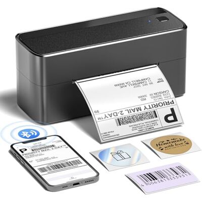 Phomemo Imprimante Thermique Étiquette 4x6 Pouces – Imprimante Bluetooth Sans Encre pour Expédition, Compatible avec Amazon, Shopify, DHL, Colissimo, UPS Idéale pour Étiquettes de Colis, Noir Phomemo Imprimante Thermique Étiquette 4x6 Pouces – Imprimante Bluetooth Sans Encre pour Expédition, Compatible avec Amazon, Shopify, DHL, Colissimo, UPS Idéale pour Étiquettes de Colis, Noir