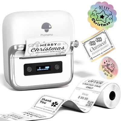 Phomemo M250 Imprimante D'étiquettes, Imprimante Thermique Etiquettes Code-Barres,Commerce de Détail,Petites Entreprises, Compatible avec Smartphone & PC, avec 1 Rouleaux D'étiquettes Phomemo M250 Imprimante D'étiquettes, Imprimante Thermique Etiquettes Code-Barres,Commerce de Détail,Petites Entreprises, Compatible avec Smartphone & PC, avec 1 Rouleaux D'étiquettes