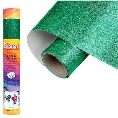 SISER EasyPSV Glitter Vinyle adhésif permanent pailleté Emerald Envy 150 x 30 cm, pour personnaliser les objets, idéal pour les applications intérieures et extérieures SISER EasyPSV Glitter Vinyle adhésif permanent pailleté Emerald Envy 150 x 30 cm, pour personnaliser les objets, idéal pour les applications intérieures et extérieures