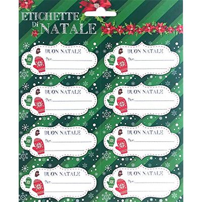 Grupo Erik : Étiquettes de Noël autocollantes Joyeux Noël Pack de 16 étiquettes adhésives pour Noël en italien, à utiliser comme étiquettes cadeaux de Noël pour personnaliser des cadeaux ou des Grupo Erik : Étiquettes de Noël autocollantes Joyeux Noël Pack de 16 étiquettes adhésives pour Noël en italien, à utiliser comme étiquettes cadeaux de Noël pour personnaliser des cadeaux ou des