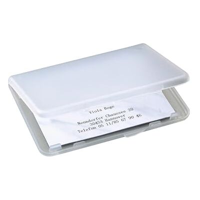 Sigel Va140 Étui à Cartes de Visite, pour 15 Cartes Format 8,9 X 5,7 cm, Mat et Transparent Sigel Va140 Étui à Cartes de Visite, pour 15 Cartes Format 8,9 X 5,7 cm, Mat et Transparent