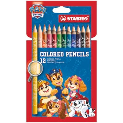 STABILO Crayons de couleur PAW Patrol Lot de 12 avec motif Pat' Patrouille STABILO Crayons de couleur PAW Patrol Lot de 12 avec motif Pat' Patrouille