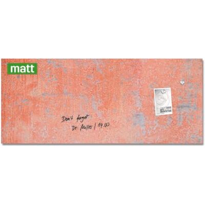 Sigel GL299 Tableau magnétique en verre Artverum, vintage corail, 130 x 55 cm, verre de sécurité Sigel GL299 Tableau magnétique en verre Artverum, vintage corail, 130 x 55 cm, verre de sécurité