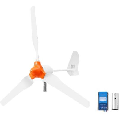 VEVOR Générateur éolien 1000 W 12 V Kit turbine éolienne à 3 pales Contrôleur hybride éolien-solaire, générateur AC triphasé à aimants permanents, bateau et maison, poteau de montage non VEVOR Générateur éolien 1000 W 12 V Kit turbine éolienne à 3 pales Contrôleur hybride éolien-solaire, générateur AC triphasé à aimants permanents, bateau et maison, poteau de montage non
