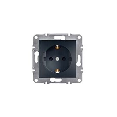 Schneider Electric Eph2900271 Base prise Schuko 16 A 250 V, Anthracite Schneider Electric Eph2900271 Base prise Schuko 16 A 250 V, Anthracite