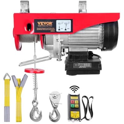 VEVOR Treuil à Câble Électrique 250 kg Palan Électrique avec Télécommande sans Fil 510 W Treuil-Palan 10 m/min Hauteur de Levage Câble Simple 12 m Moteur en Cuivre Pur pour Garages Entrepôts Usines VEVOR Treuil à Câble Électrique 250 kg Palan Électrique avec Télécommande sans Fil 510 W Treuil-Palan 10 m/min Hauteur de Levage Câble Simple 12 m Moteur en Cuivre Pur pour Garages Entrepôts Usines