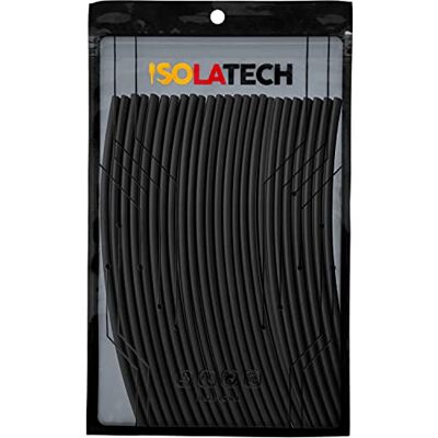 ISOLATECH Gaine Thermorétractable Set Ø2mm 5m Noir 2:1 25x20cm, Polyoléfine, Sans Adhésif, Non Marquée, Pour L'Isolation Des Câbles, Résistante Aux UV ISOLATECH Gaine Thermorétractable Set Ø2mm 5m Noir 2:1 25x20cm, Polyoléfine, Sans Adhésif, Non Marquée, Pour L'Isolation Des Câbles, Résistante Aux UV