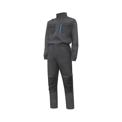 Högert TECHNIK WURNITZ Combinaison de travail de protection pour homme, stretch 220 g/m², renforts Oxford, éléments réfléchissants, gris foncé, taille L (52) Högert TECHNIK WURNITZ Combinaison de travail de protection pour homme, stretch 220 g/m², renforts Oxford, éléments réfléchissants, gris foncé, taille L (52)