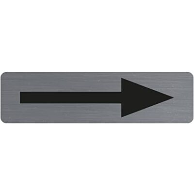 EXACOMPTA Réf. 67165E 1 plaque de porte adhésive Flèche noire Plaque murale imprimée de signalisation Sur tous supports Aspect aluminium brossé Dimensions : 16,5 x 4,4 cm EXACOMPTA Réf. 67165E 1 plaque de porte adhésive Flèche noire Plaque murale imprimée de signalisation Sur tous supports Aspect aluminium brossé Dimensions : 16,5 x 4,4 cm