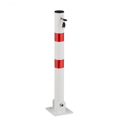Relaxdays Poteau de barrière pliable en acier Hauteur : 65 cm Verrouillable Poteau de stationnement rond Blanc/rouge Relaxdays Poteau de barrière pliable en acier Hauteur : 65 cm Verrouillable Poteau de stationnement rond Blanc/rouge